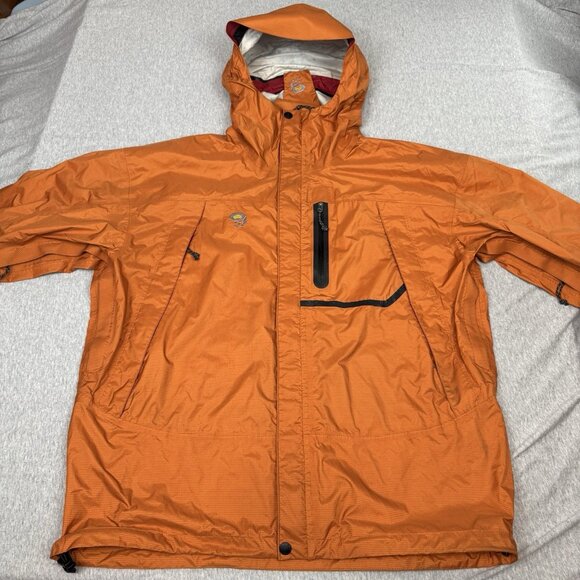 Mountain Hardwear Jacket Men L Orange Conduit Silk Rain Waterproof Shell Read* - Picture 2 of 16